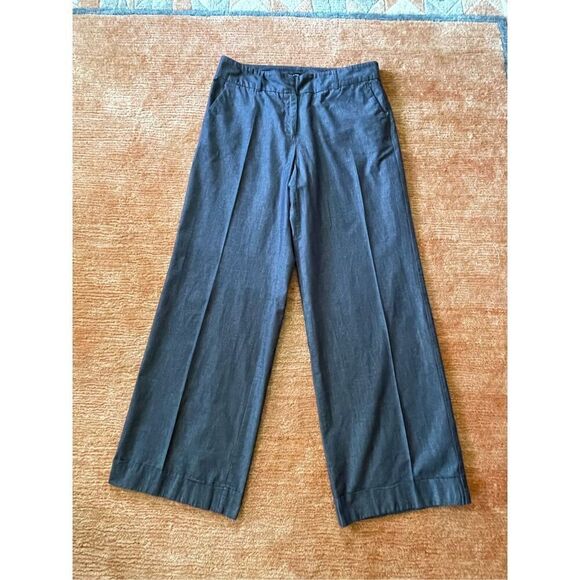 New York & Company Women’s 100% Cotton Wide Leg Trousers Size 10 - Picture 1 of 9
